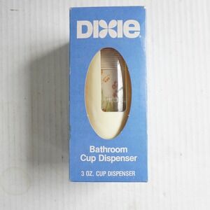 Vintage 1986 Dixie Bathroom Cup Dispenser 3 oz Wall Mount Cream New in Box